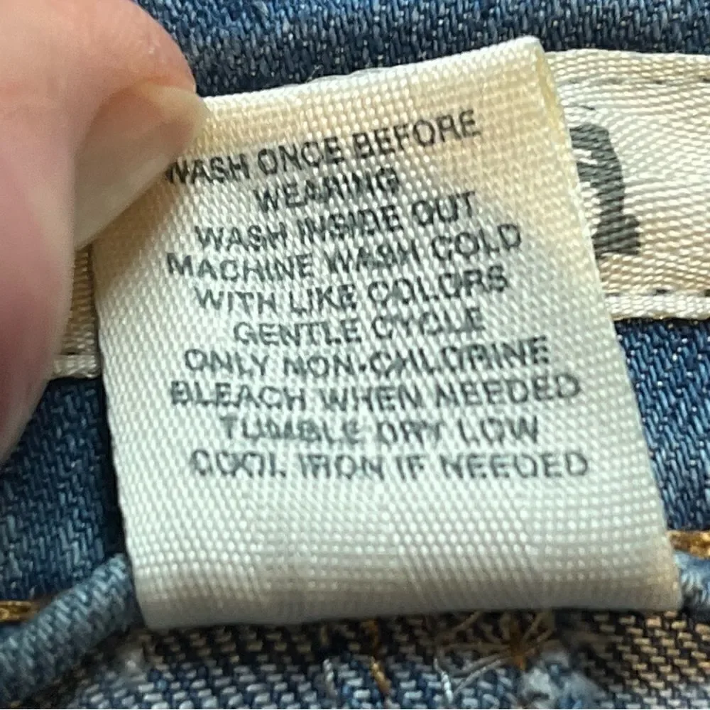Mudd Women's Distressed Faded Blue Jean Skirt Size 5